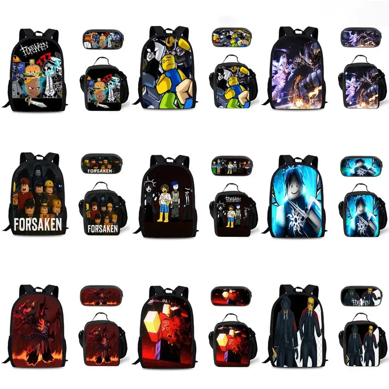 Sac Dos Nylon Personnages Dessins Animés Fond Noir Format Grand Volume Usage Étudiant Voyage