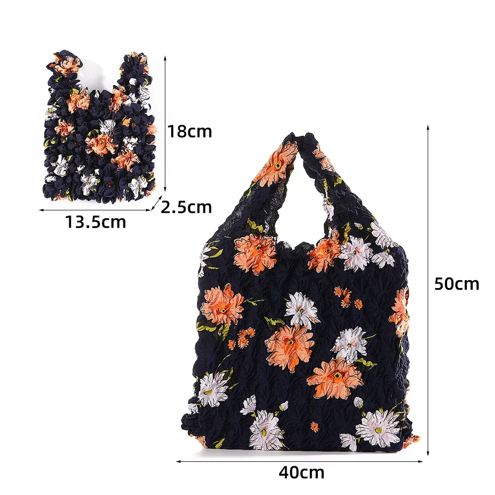 Nouveau sac fourre-tout élastique réutilisable mini 1 pièce, grande capacité, sac à bandoulière portable, sac de rangement