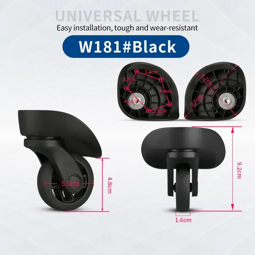 roue universelle silencieuse hongsheng pour valise, accessoires de remplacement et réparation de roues de valise à roulettes avec serrure à combinaison