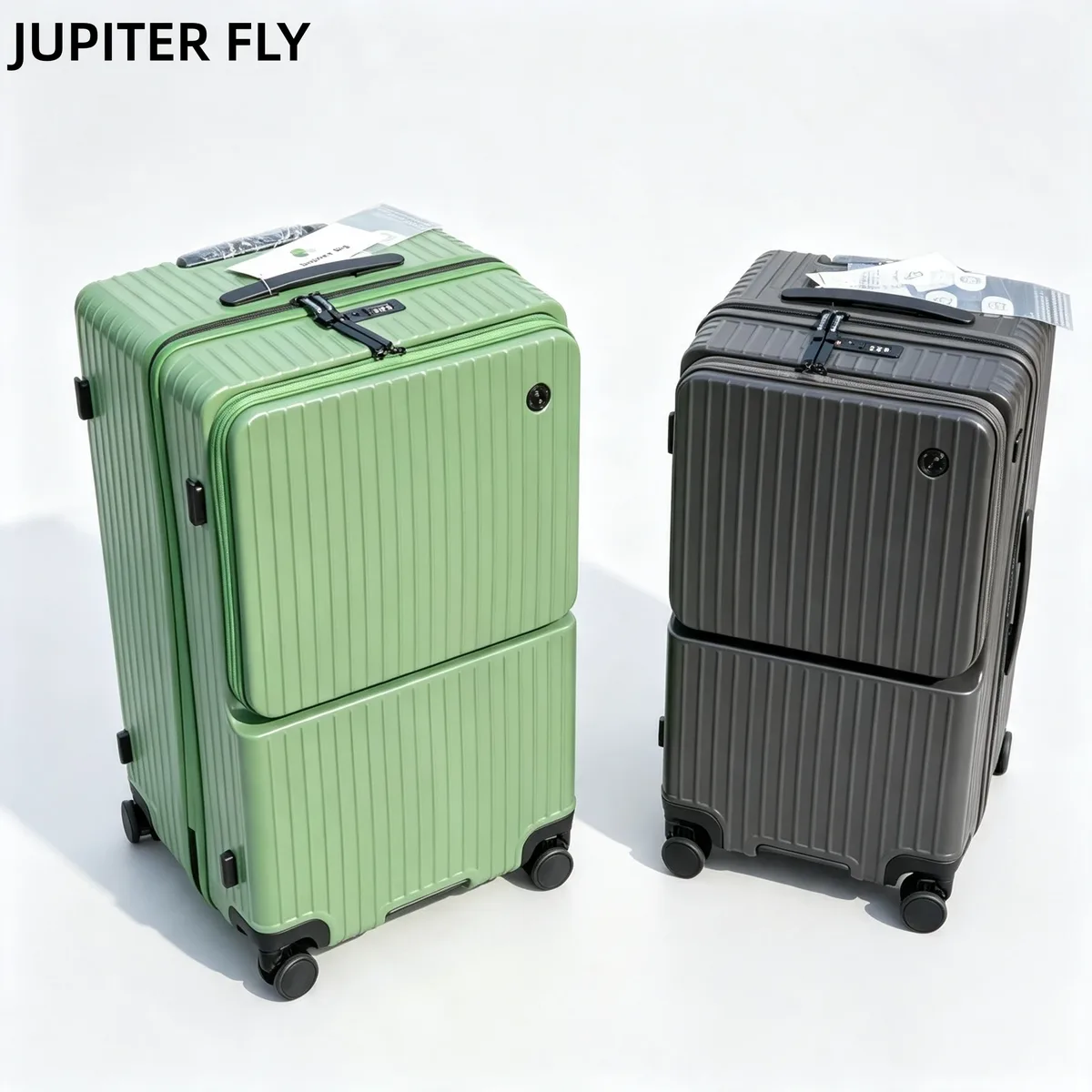 valise à ouverture frontale 20 pouces, bagage cabine, serrure tsa, matériau pc, coque rigide, valise à roulettes, valise de voyage 24/28 pouces, grande capacité