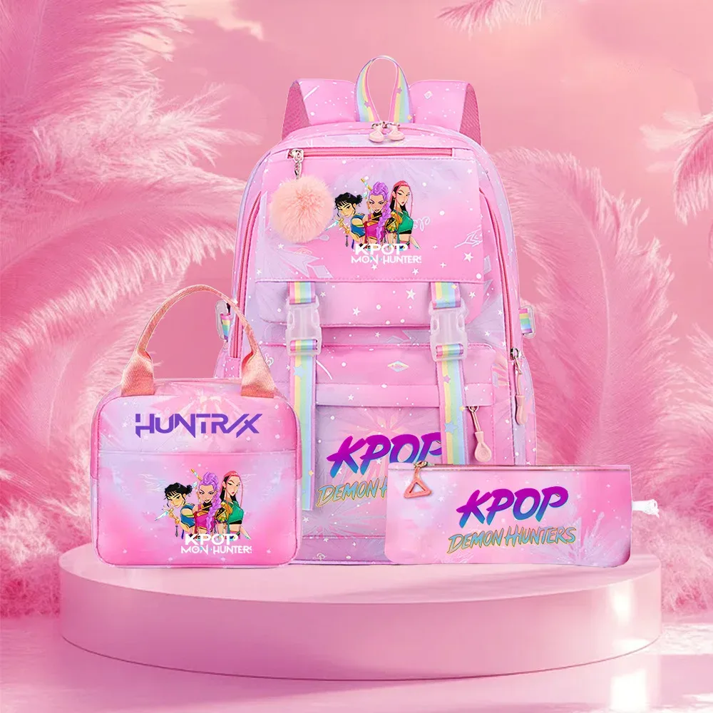sac à dos kpop demon hunters pour enfants, sacs d'école pour enfants, sacs à dos pour ordinateur portable pour adolescentes et garçons, sacs de voyage pour femmes