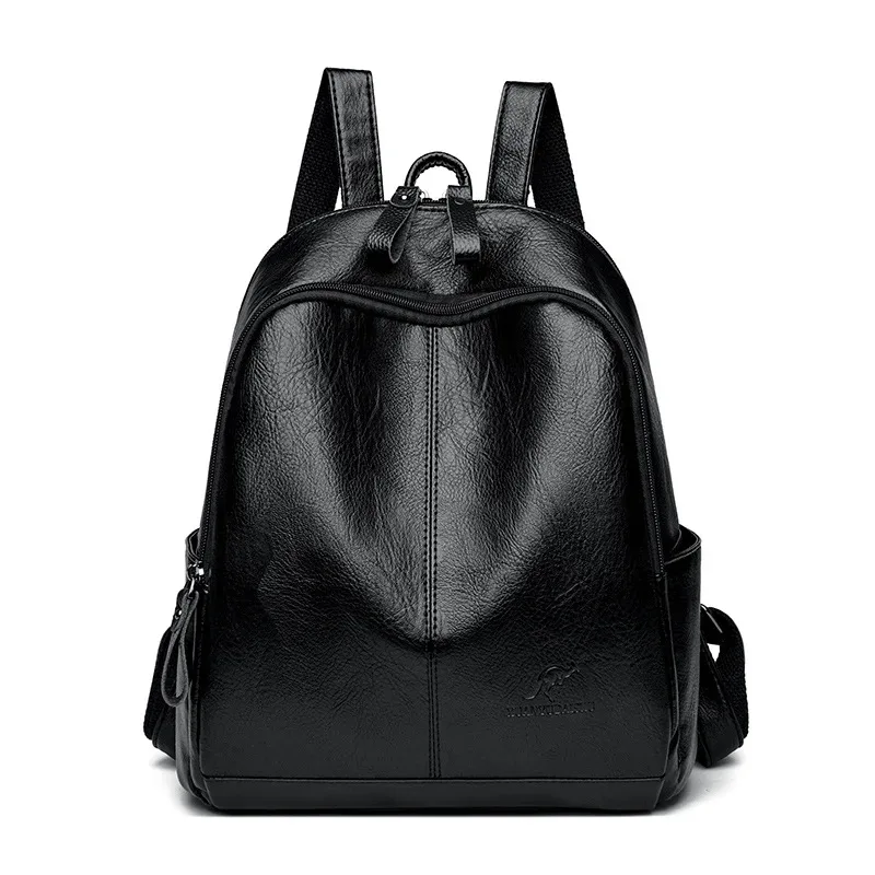 nouveau coréen en cuir souple grande capacité voyage sacs à dos femmes mode vintage sacs à bandoulière sac à bandoulière cahier cartable