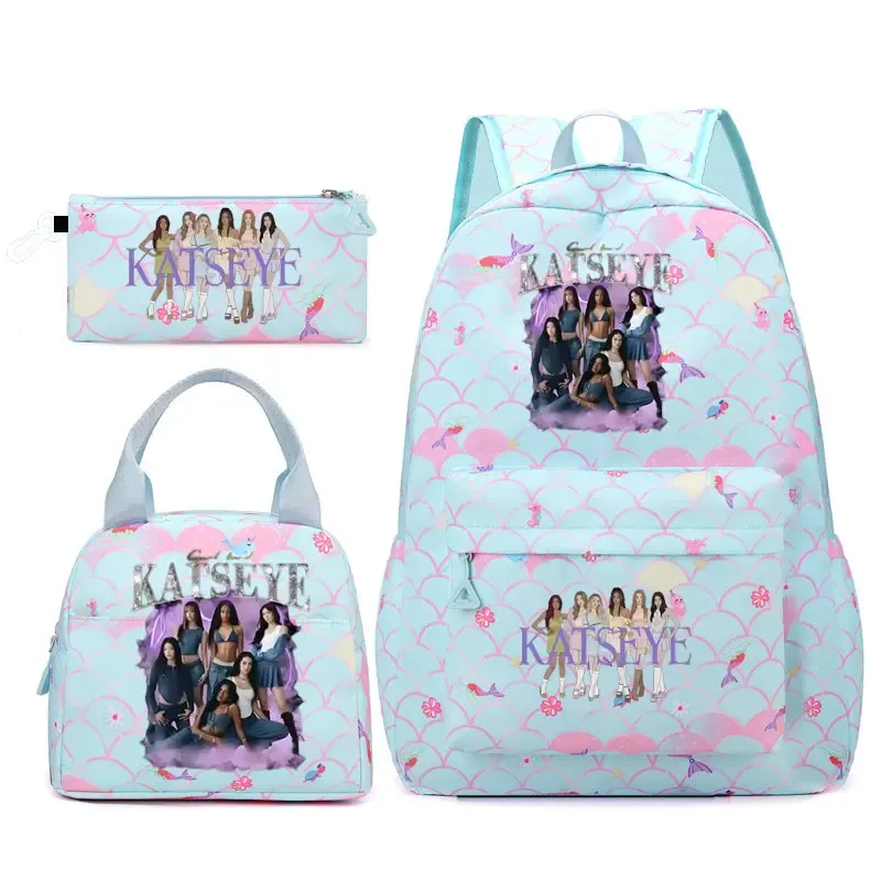 sac dos polyester motifs groupe filles poignée supérieure glissière capacité 20 35 litres unisexe couleurs rose clair violet bleu clair