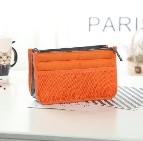 trousse de maquillage portable en toile pour hommes et femmes, sacs de voyage, trousse de maquillage, trousse de maquillage, trousse de toilette multifonctionnelle décontractée, sac à main de rangement