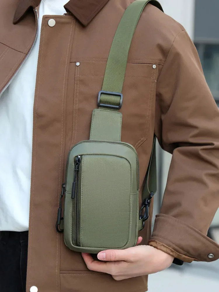 nouveau sac de poitrine de sport pour hommes, petit sac à dos adapté à un usage quotidien, sacs à bandoulière, sac messager pour téléphone portable, sac de taille pour téléphone portable