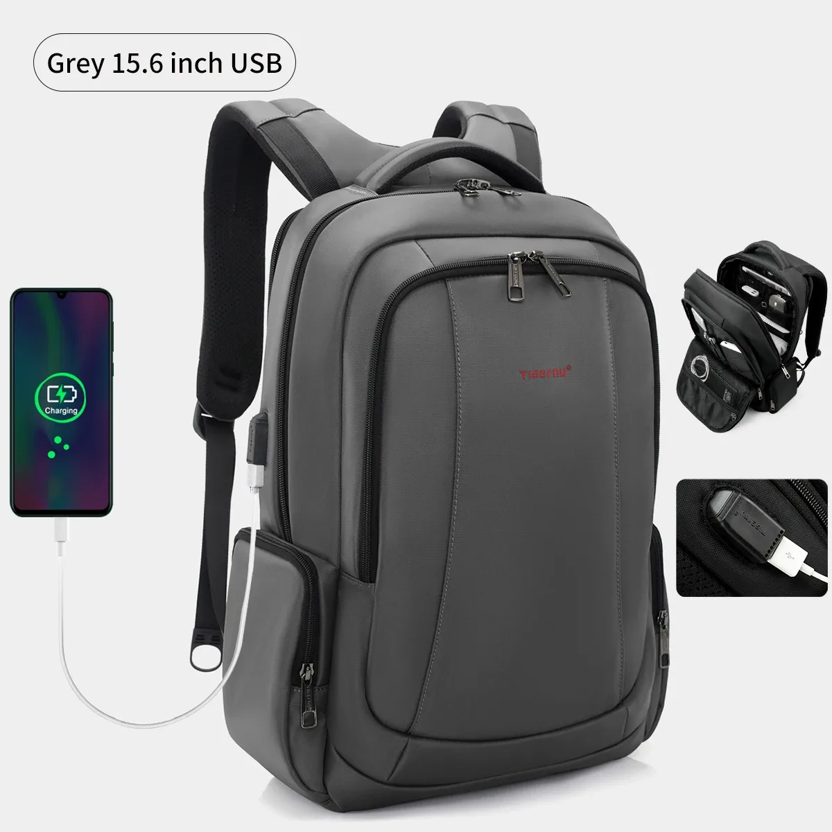 tigernu hommes sacs à dos sacs à dos à compression sous vide 14 15.6 17.3 ''sac à dos pour ordinateur portable pour hommes sac à dos scolaire sacs à dos de voyage pour hommes