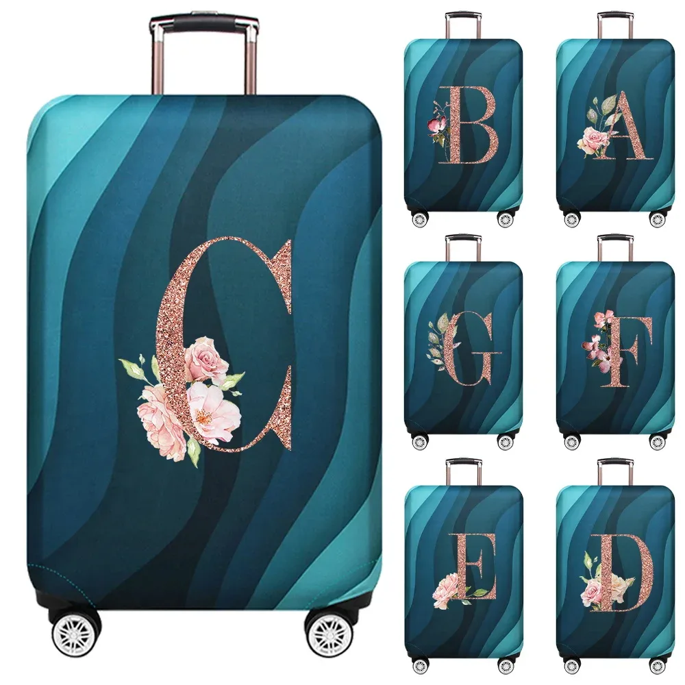 housse de protection élastique pour valise de voyage, série rose gold, adaptée aux valises de 18 à 32 pouces
