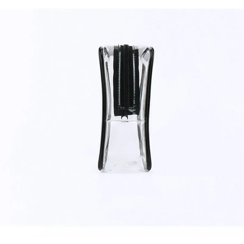 trousse de maquillage en pvc transparent imperméable pour femme, trousse de maquillage de bain, trousse de rangement de toilette, trousse de maquillage de voyage avec fermeture éclair, trousse de beauté