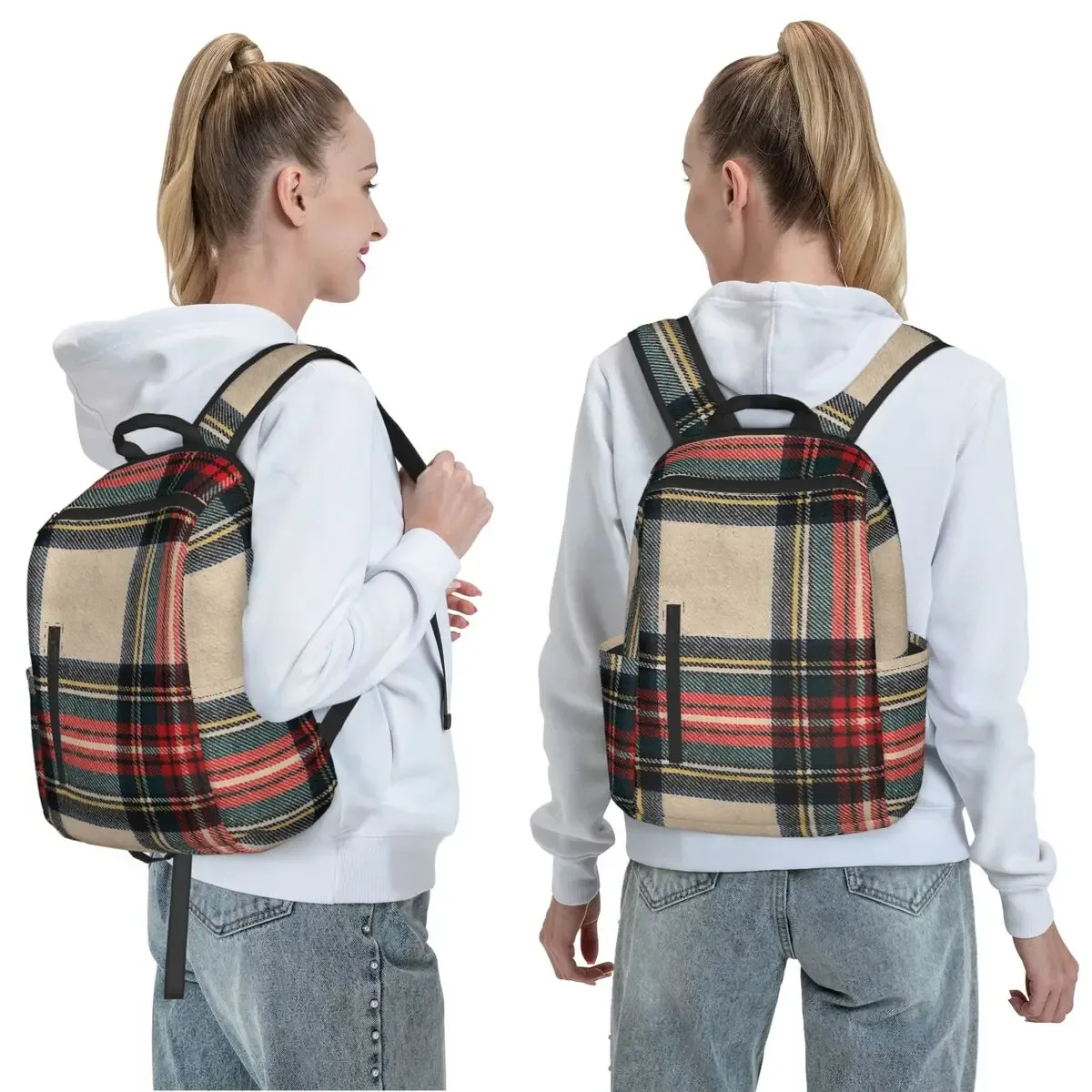 sac à dos stewart dress tartan, sac à dos de grande capacité pour enfants, sac d'école, sacs à bandoulière pour hommes et femmes