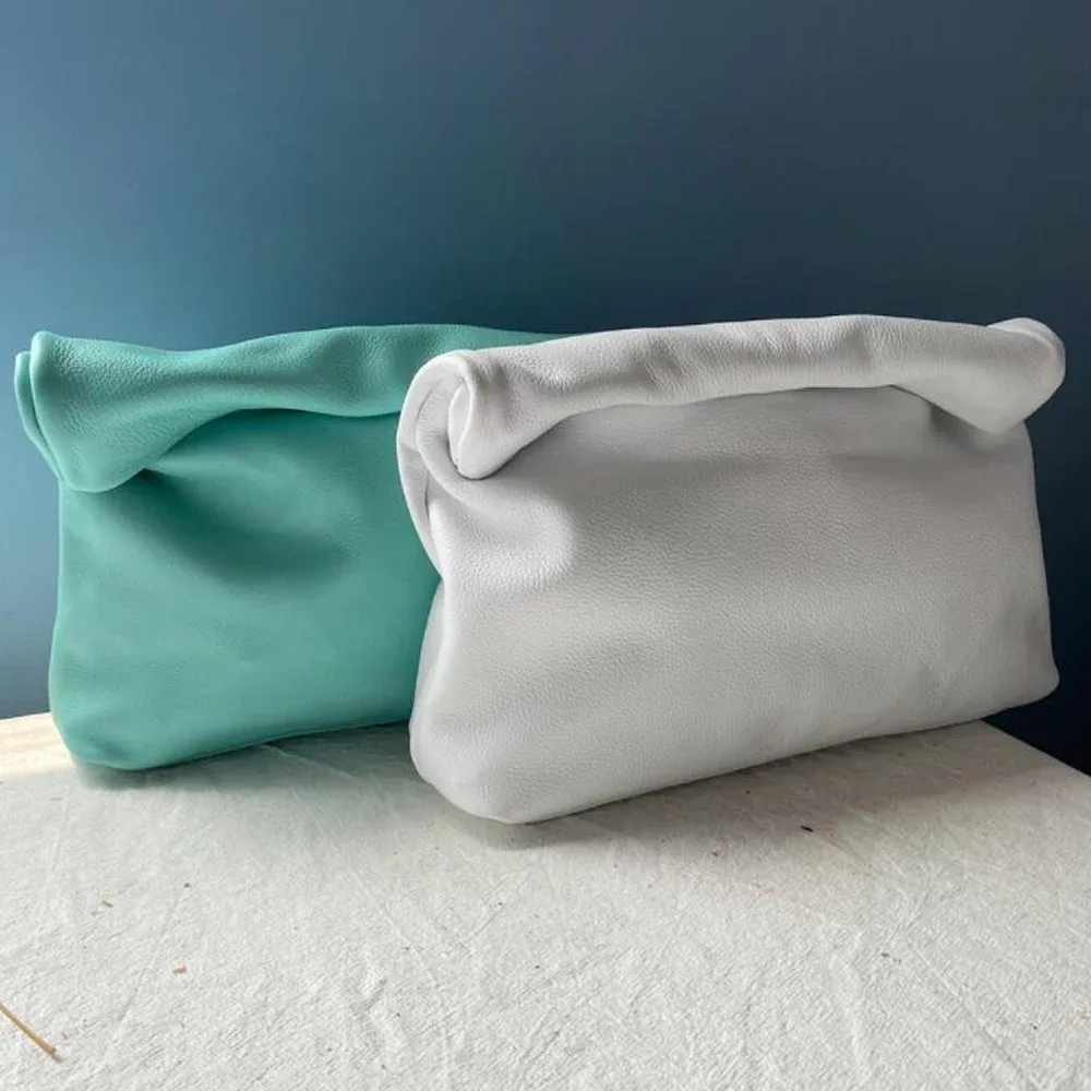 sac à main en cuir de vachette 100% authentique, sac à main pliable de haute qualité pour femmes, sac à main de créateur simple avec poignée magnétique