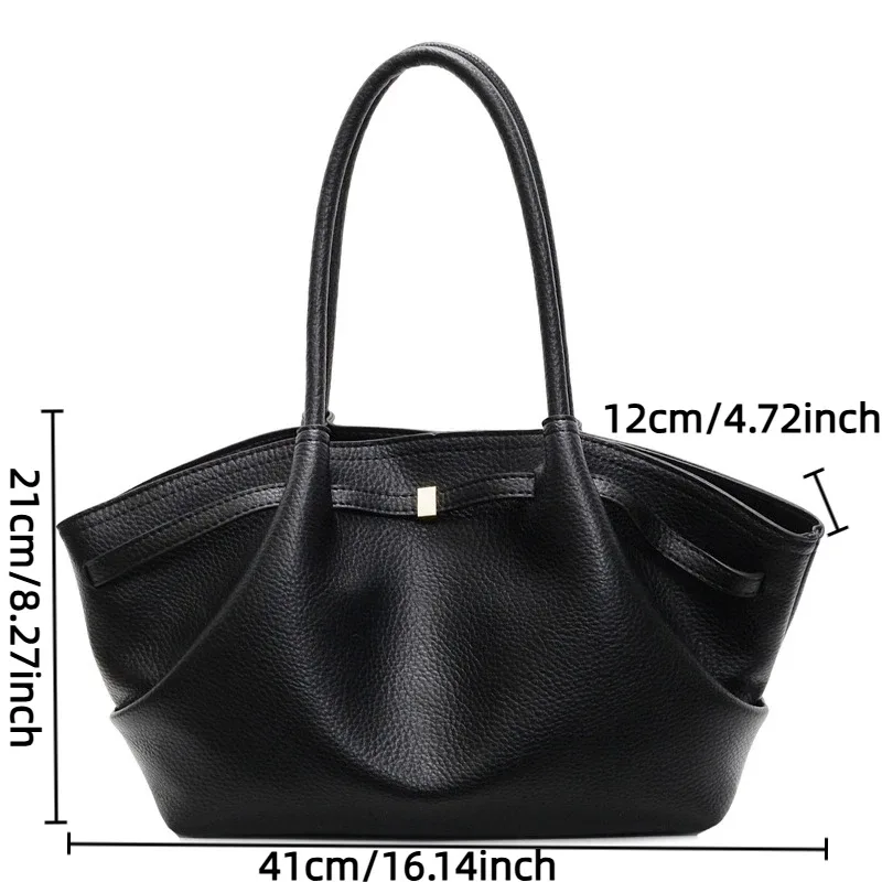 sac fourre-tout en cuir pu souple, design de niche de luxe, capacité spacieuse, sac à bandoulière pour femmes, sac à bandoulière pour les déplacements et les voyages