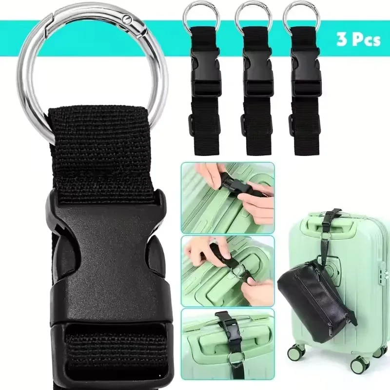 sangle de fixation pour bagages de voyage, sangle externe pour sac à dos, sangle portable avec boucle de déverrouillage, sangle de bagage pour sac supplémentaire, support de veste