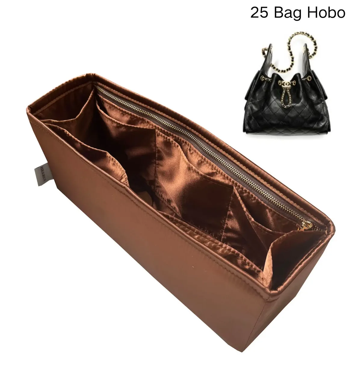 Organisateur insérer acétate soie sac organisateur doublure protection maquillage pour 25 sac Hobo stockage sac intérieur léger Shaper