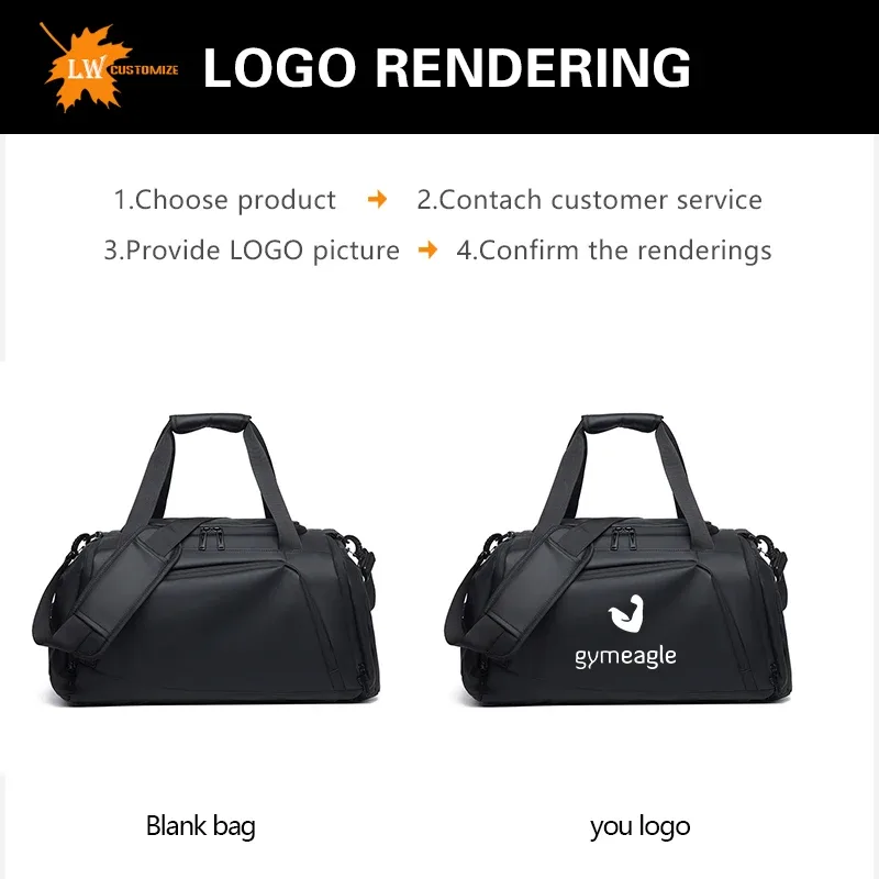 sac de voyage personnalisé avec logo, sac de rangement de grande capacité, sac à bandoulière portatif pour hommes, sac de sport, de sport, de bricolage