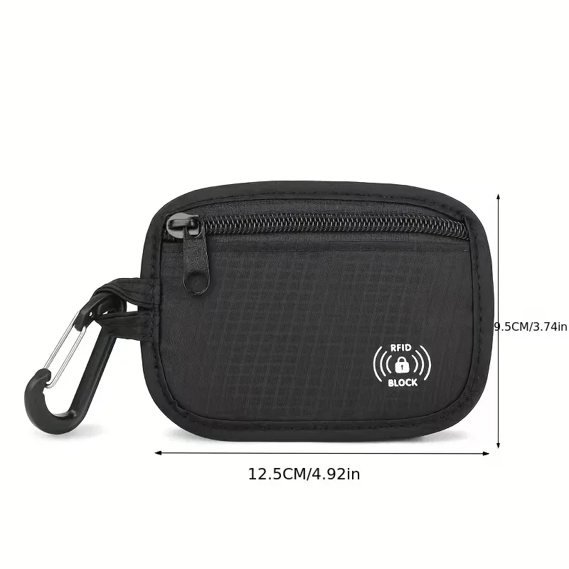 portefeuille lecteur de cartes antivol rfid, clip de ceinture léger et invisible, petit sac anti-démagnétisation, clip invisible, sac de voyage
