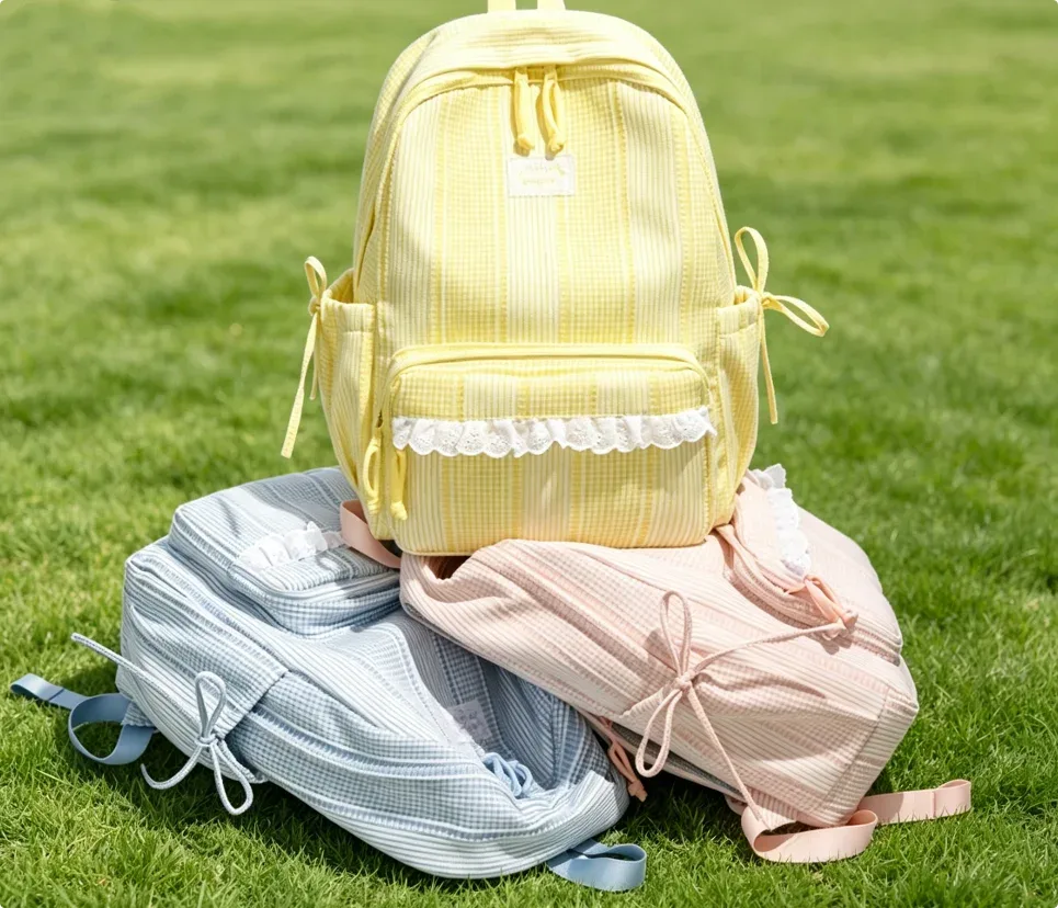 sac à dos personnalisé, sac à dos simple et décontracté à rayures, sac à dos pour étudiantes, sac à dos pour les trajets quotidiens et les voyages.