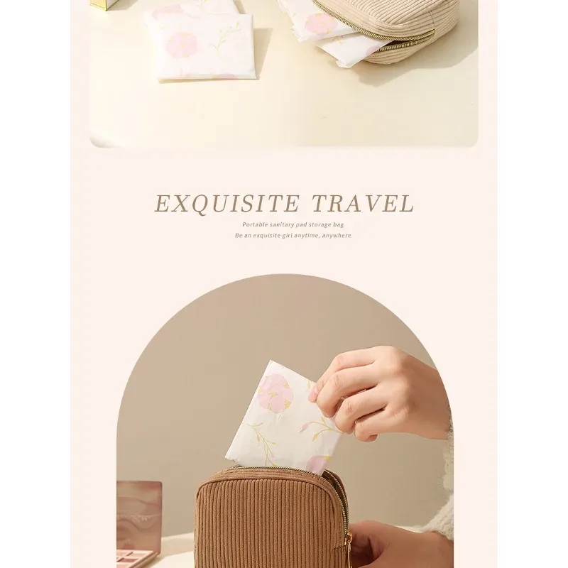 pochette de rangement mini pour maquillage et cosmétiques, étui pour rouges à lèvres et serviettes hygiéniques, sacs de voyage organisateurs pour femmes, petite pochette 2026