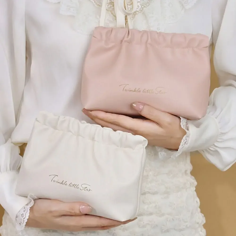 mini sac cosmétique en cuir pu, sac de maquillage, accessoires de voyage, sac de rangement pour rouge à lèvres, sac de rangement à fermeture automatique, sac de voyage à ressort.