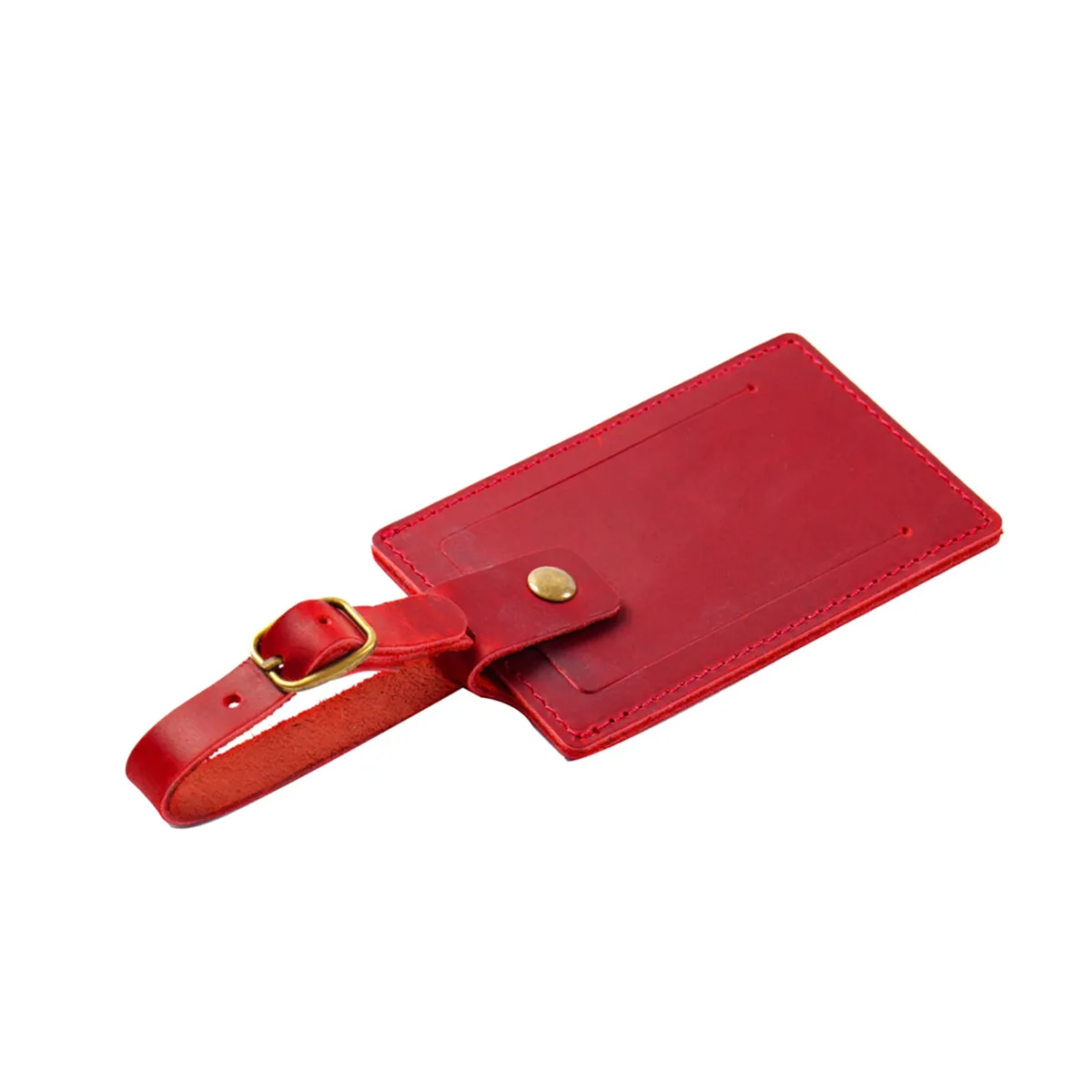 étiquette de bagage en cuir vintage, étiquette de voyage en cuir pleine fleur de qualité supérieure, cadeau créatif pour les voyageurs, 11x7x5cm 40g