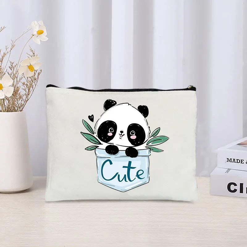 kawaii panda trousse à cosmétiques enfants voyage nécessité toilette sac à couches pochette de maquillage pour jolies filles anniversaire nouvel an cadeau