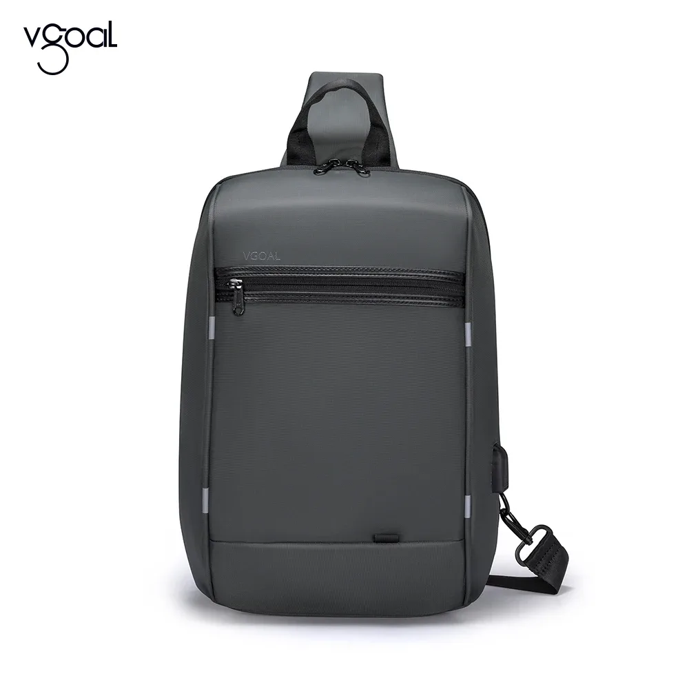 sac à dos kingsons group vgoal pour hommes et femmes, sac à bandoulière pour ordinateur portable 14 pouces avec chargement usb, sac de poitrine léger