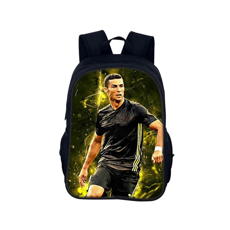 ronaldo sacs à dos étudiant football étoile sacs d'école enfants sport de plein air voyage cr sac à dos cadeau
