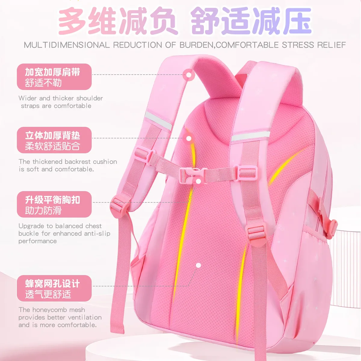 sac à dos décontracté pour fille 2026 avec compartiment repas et trousse, pour collégienne, grande capacité, léger, imperméable, mochilas