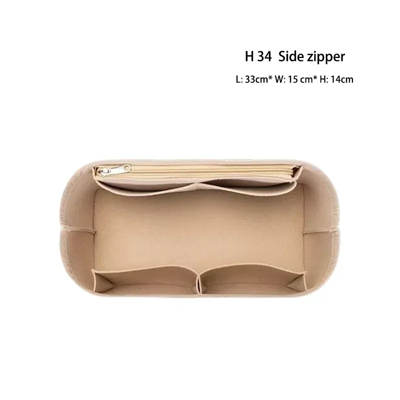 sac à main en feutre pour femmes, organisateur de cosmétiques, adapté pour h lindy mini 26 30 34, pochette intérieure à fermeture éclair, design de luxe