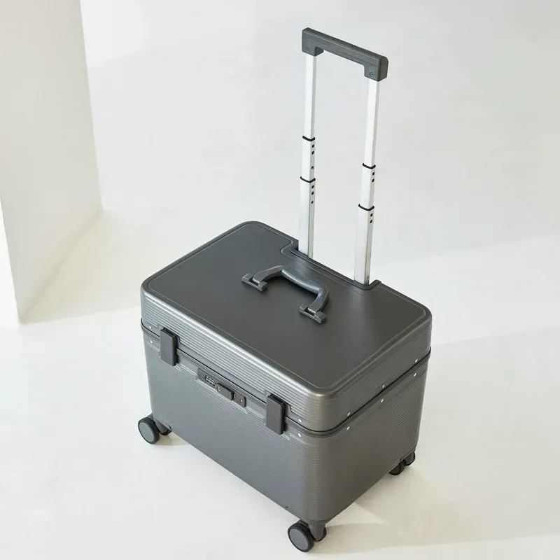 top flip photographie cadre en aluminium valise de voyage boîtier de chariot instrument de beauté bagages 20/ 24 pouces valise de cabine