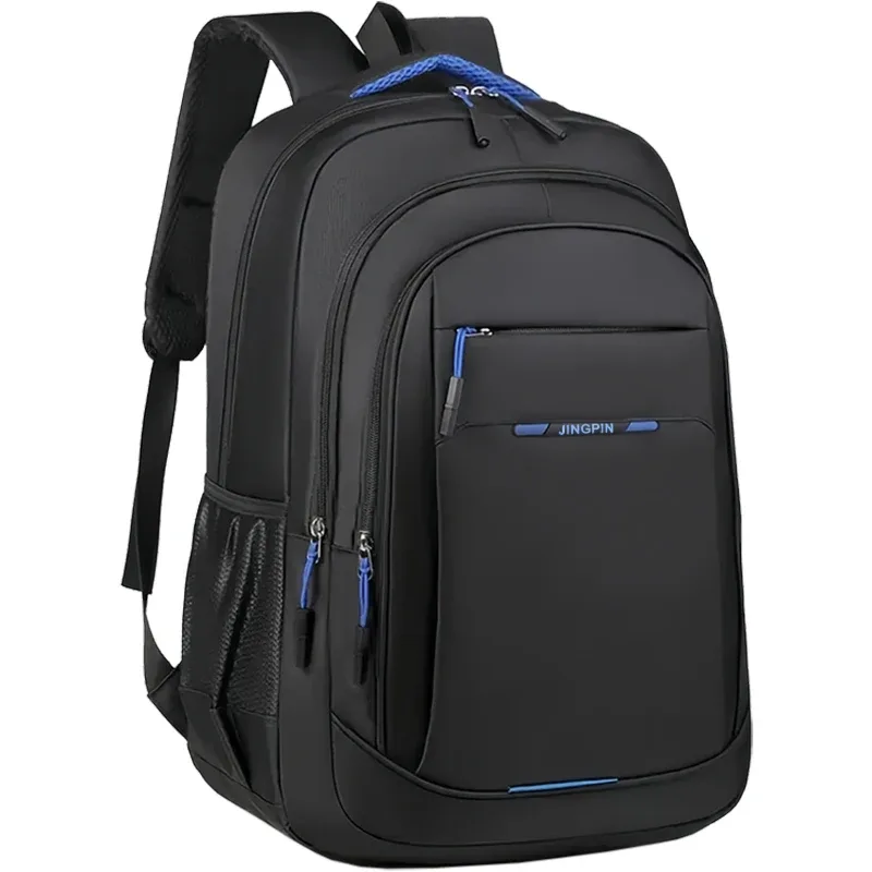 sac à dos pour ordinateur portable confortable et rembourré pour hommes, en tissu oxford, avec sangle pour bagages, idéal pour l'école, le travail et les voyages en plein air.