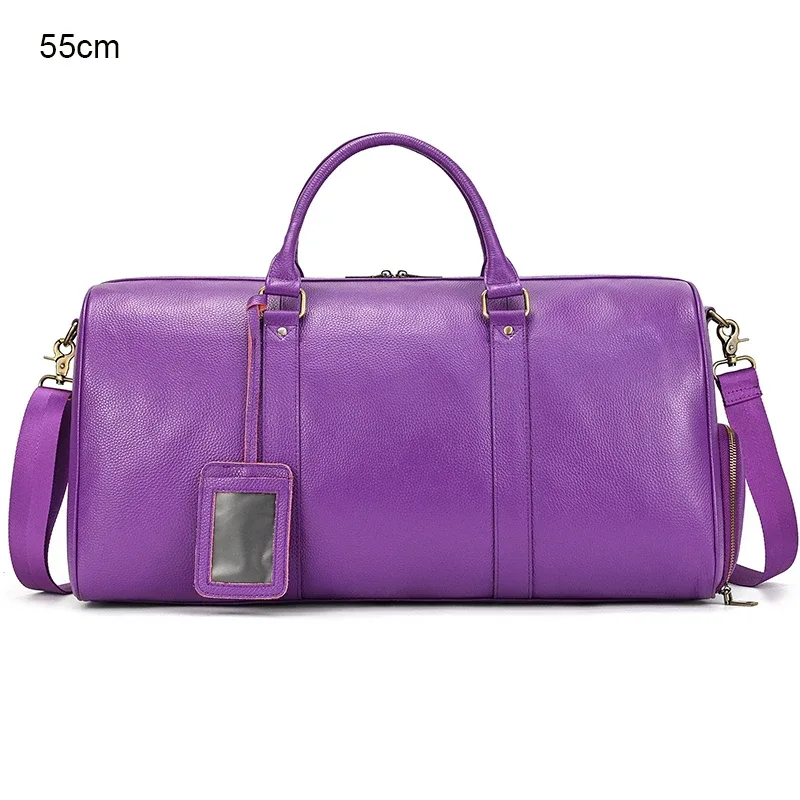sac de voyage de luxe en cuir véritable pour hommes et femmes, sac à main en cuir de vache, sac à bandoulière de voyage, sac de sport pour week-end