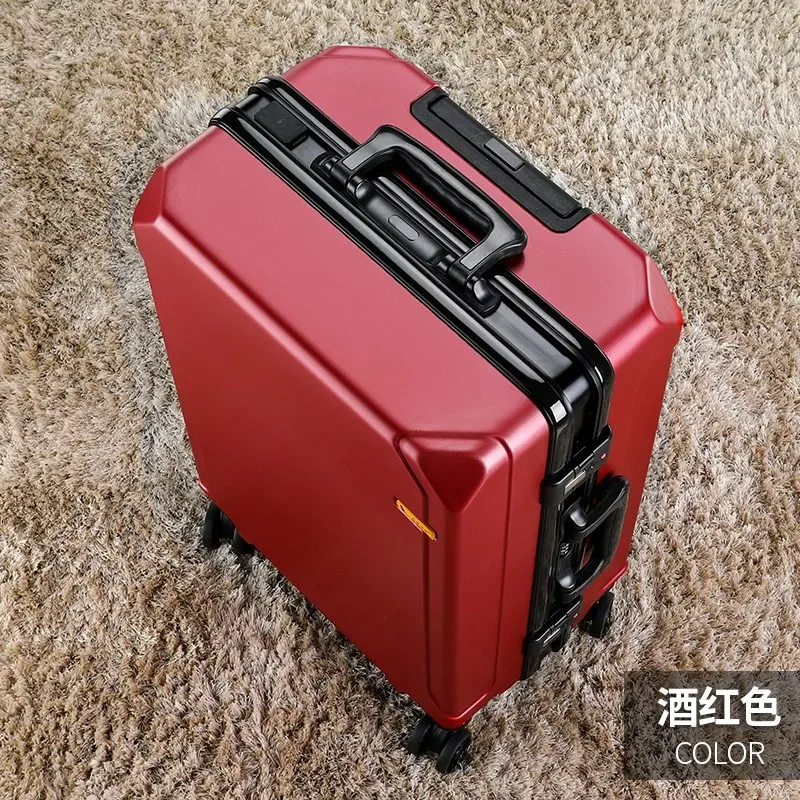 bagage roulant à la mode, cadre en aluminium, valise trolley de chargement usb, 20/24/26/28 pouces, bagages de voyage avec mot de passe pour étudiants