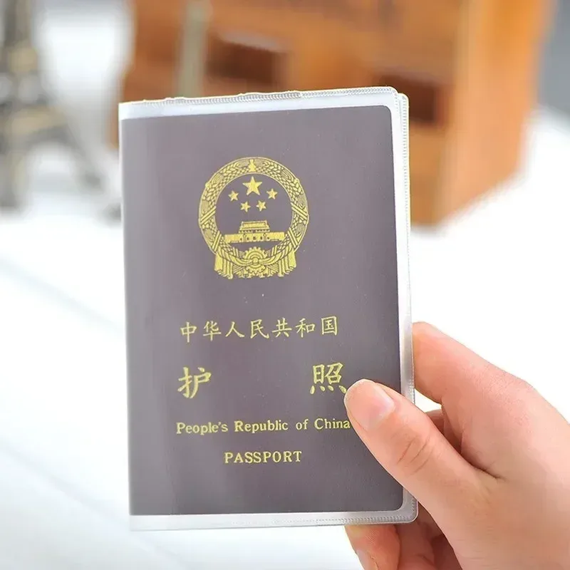 couverture de protection transparente pour passeport, sac à main en pvc, porte-carte d'identité, porte-passeport de carte de crédit, sac en poudre, voyage, femmes, affaires, d343, 1pc