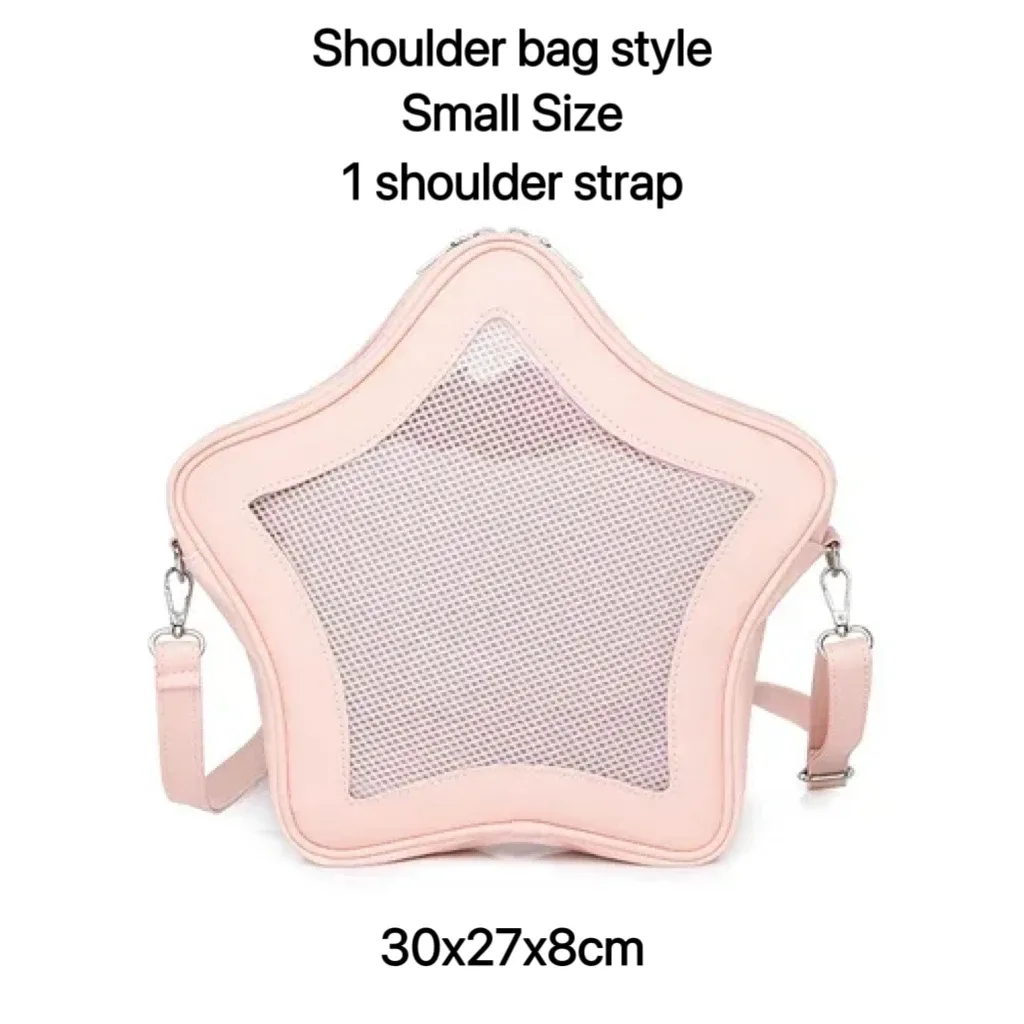 sac à dos ita étoile jaune pour filles, sac à dos kawaii, sac à dos transparent, cartable de voyage pour adolescents, poche avant étanche, mode mignonne y2k