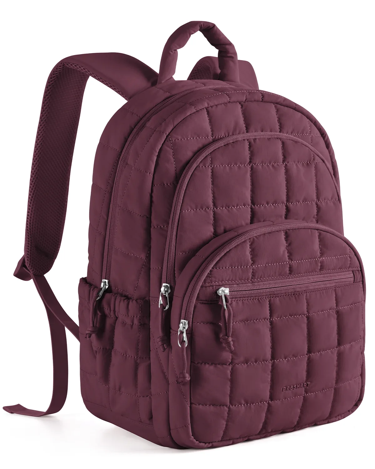 sac dos nylon beige carreaux 20 35 litres bandes soutien ventilées poignée souple compartiment téléphone portable courbe physiologique dos