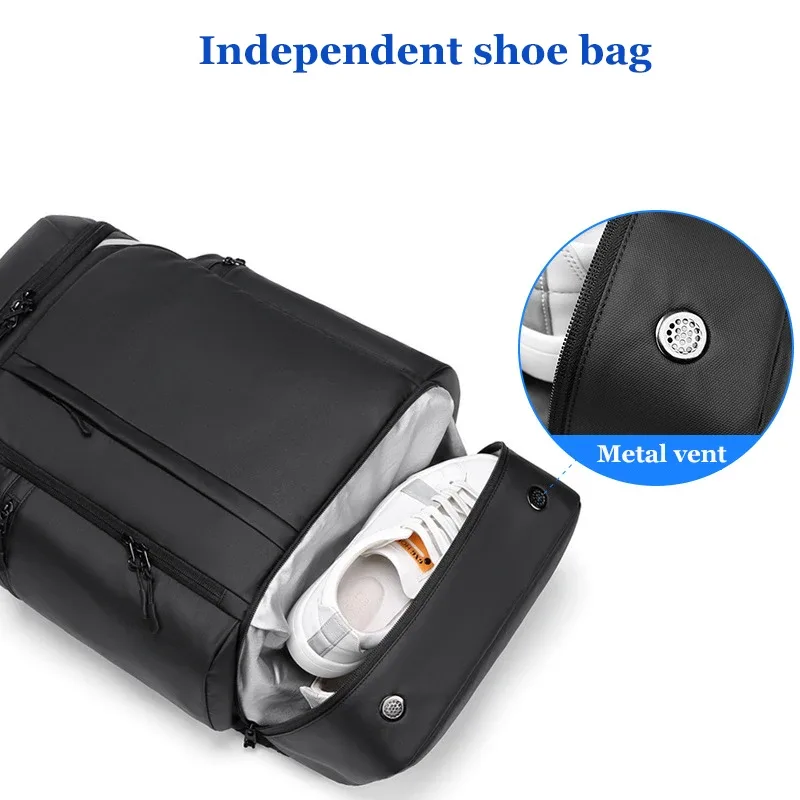 sac à dos de voyage pour hommes, grande capacité, sac à dos de randonnée, sac à dos d'affaires pour ordinateur portable 17 pouces, sac à dos de randonnée 50l, sac à dos tendance avec compartiment à chaussures