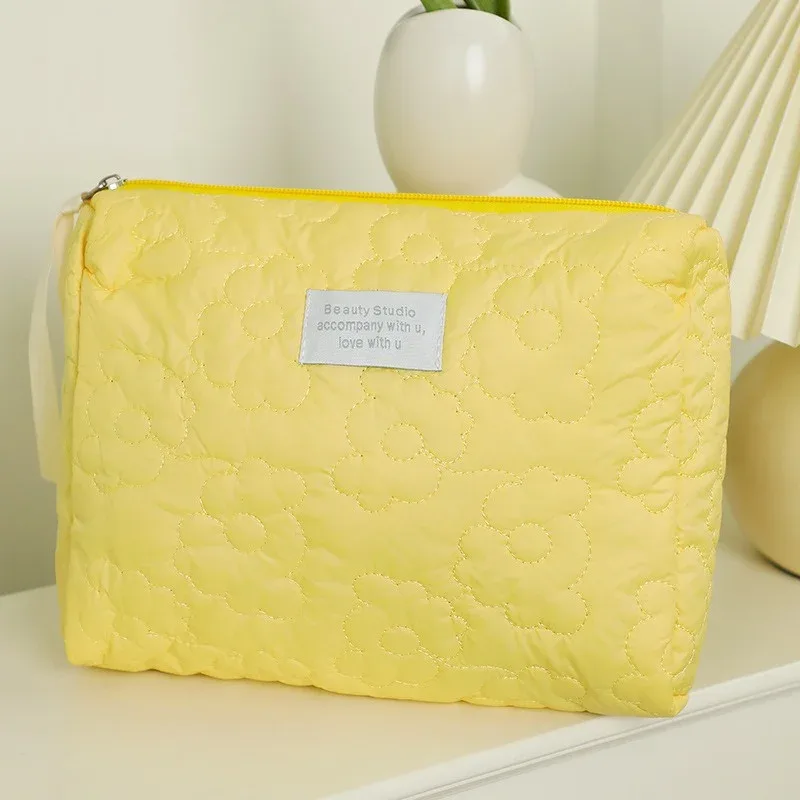 nouveau motif de fleur femmes sac de maquillage portable articles de toilette organisateur cosmétique sac à fermeture éclair femme voyage pochette de lavage grande capacité