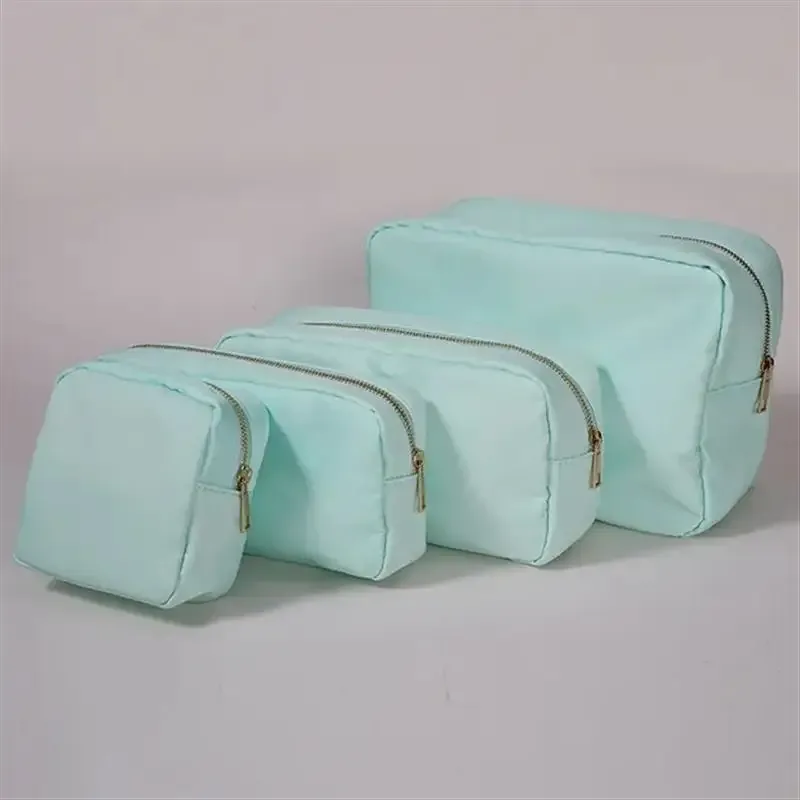 trousse de toilette de voyage étanche, grande capacité, trousse cosmétique rose, trousse de maquillage en nylon poudres, 17 couleurs