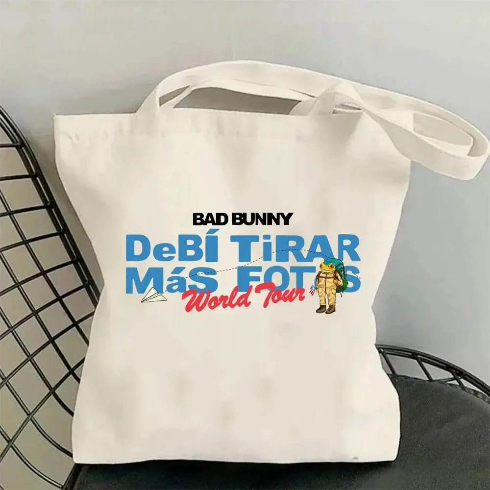 bad bunny dtmf world tour 2025-2026 sac à provisions debi tirar mas fotos sac de shopping en toile fille mode sacs fourre-tout à bandoulière