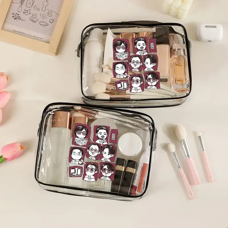 sac de rangement de voyage transparent en pvc avec fermeture éclair arirang world tour 2026, pour cosmétiques, articles de toilette et cadeaux pour fans de k-pop, boîtes à maquillage