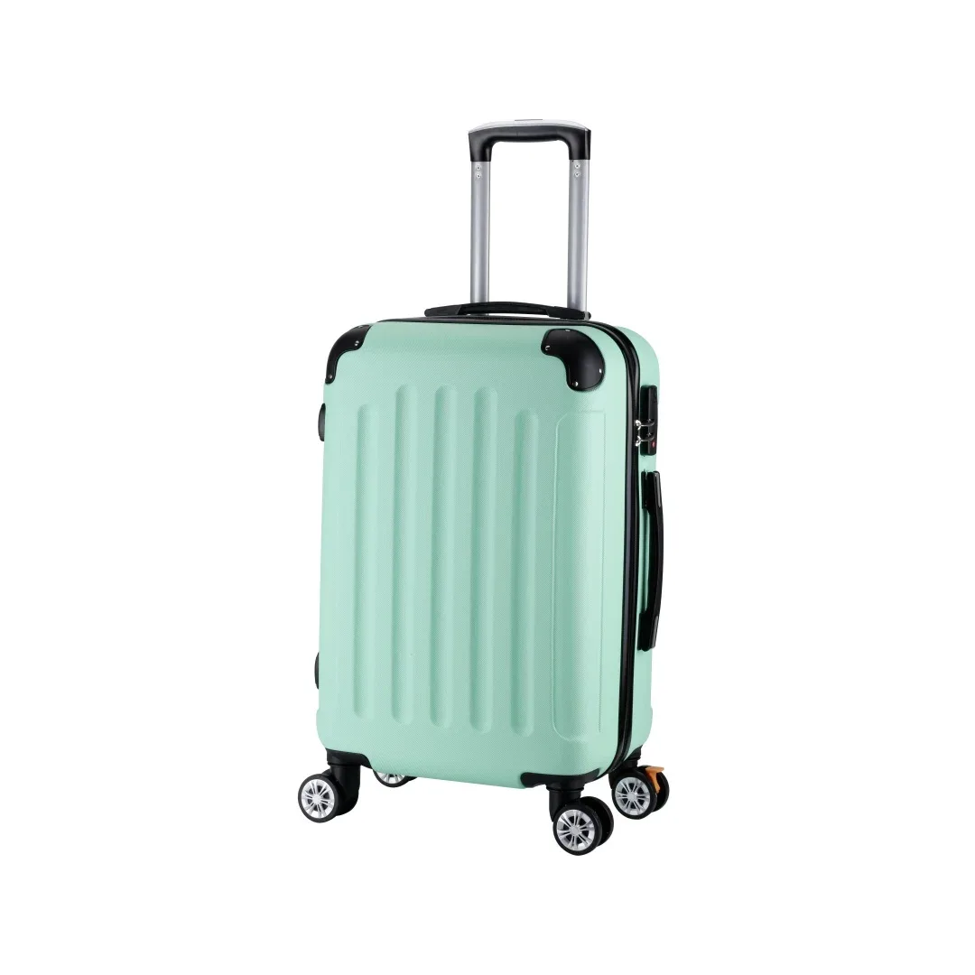 valise abs toupie lilas argentée dorée rose pastel vert menthe voyage trousse toilette leger grande capacite