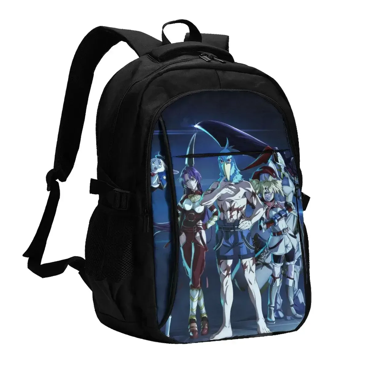 sac à dos de voyage pour ordinateur portable anime shangri-la frontier, sac à dos pour ordinateur portable professionnel résistant à l'eau avec port de chargement usb, sac d'université