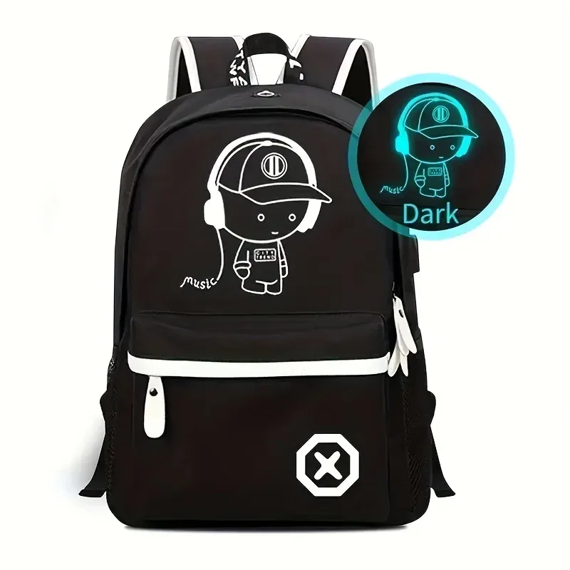 sac à dos étanche pour ordinateur portable shoous, sac à dos usb pour ordinateur portable, sacs d'école pour étudiants, sacs à dos d'extérieur pour procureur, musique décontractée, garçon