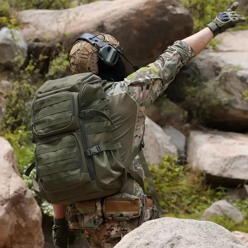 40l sac à dos tactique randonnée hommes fans en plein air camouflage sac à dos grand alpinisme camping multi-fonctionnel sac de sport