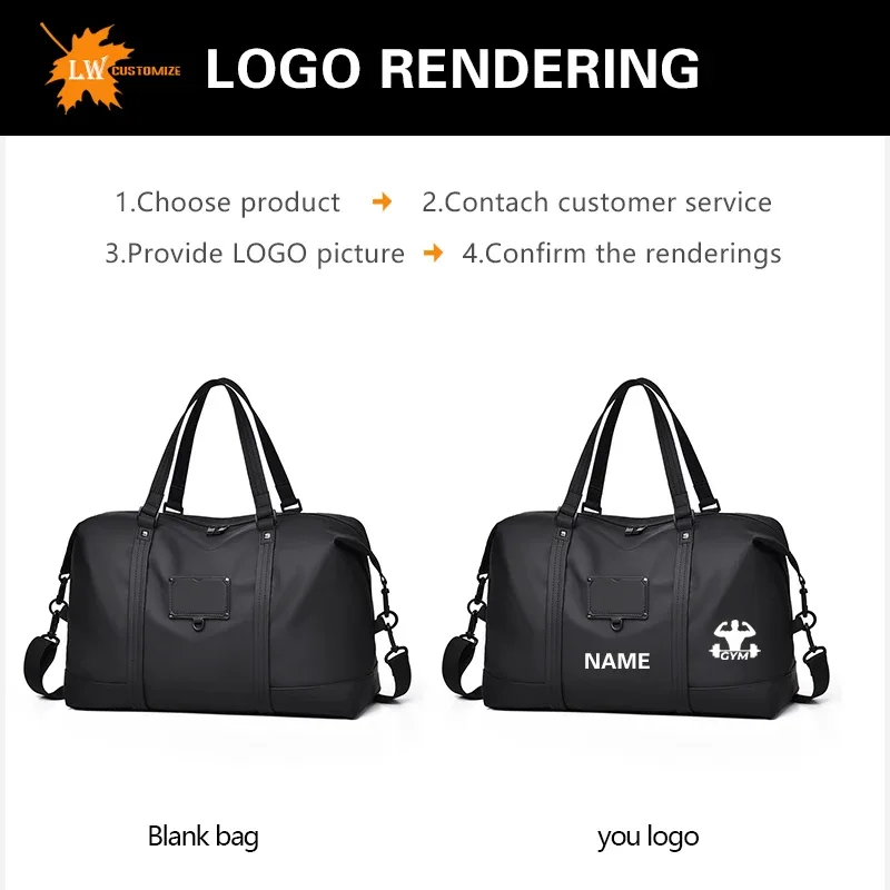 sac de fitness à main pour hommes, logo personnalisé, sac de sport de natation à bandoulière de grande capacité, sac de voyage étanche personnalisé