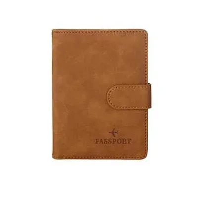 porte-passeport en cuir couvre étui étanche voyage carte de crédit portefeuille mignon passeport livre pour femmes/hommes boucle passeport couverture