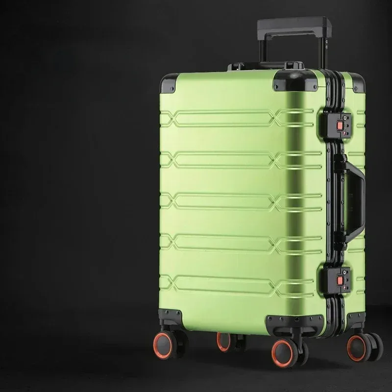 valise de voyage en alliage d'aluminium-magnésium pour hommes, affaires, bagages à roulettes, bagages à roulettes, bagages à roulettes, cabine