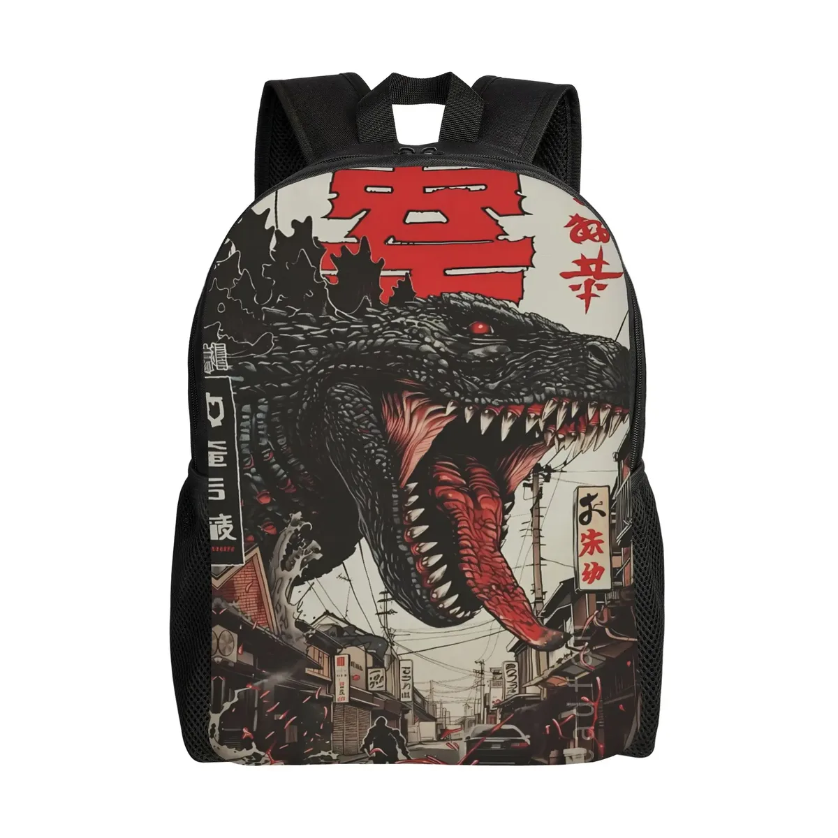 sac à dos imprimé en 3d godzillaed, sacs à dos de randonnée, sacs d'école de haute qualité pour étudiants, grands sacs de lycée, sac à dos esthétique