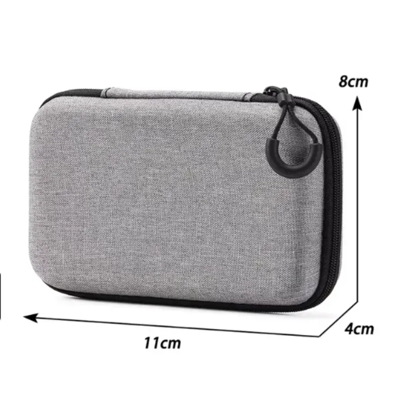 mini sac de rangement de produits numériques gris, casque portable, câble de données usb, chargeur, étui de rangement en u stick, étui de protection antichoc