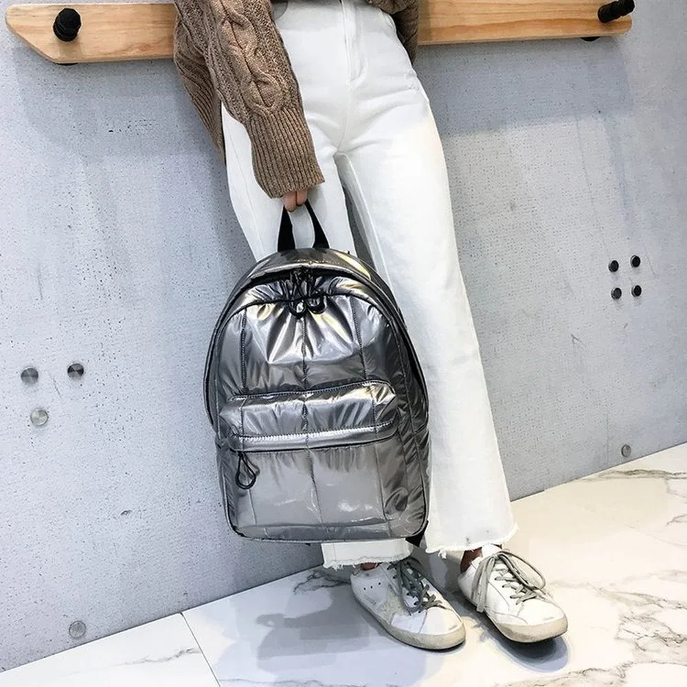 sacs à dos rembourrés en coton pour femmes, sacs d'école en duvet pour adolescents, sac de voyage design, grands sacs à main pour femmes, nouveau, 2021